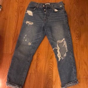 Ripped mom jeans
